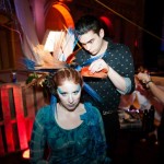 Stylists from Antonino Salon in Birmingham demonstrate innovative styling techniques on stage.