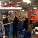 Model prep for our Primary Syn Hair Color photo shoot. Fall, 2014