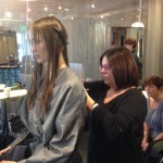 Model prep for our Primary Syn Hair Color photo shoot. Fall, 2014